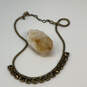 Designer J. Crew Gold-Tone Crystal Cut Stone Adjustable Statement Necklace image number 1