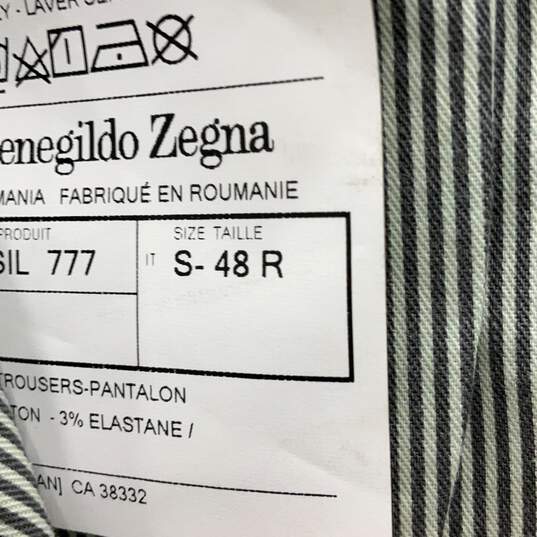 Ermenegildo Zegna Mens Gray Green Straight Leg Ankle Pants Size 48R With COA image number 5