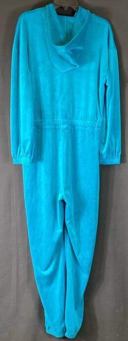 Juicy Couture Blue Velvet-Like Hooded Jump Suit - Size Large alternative image