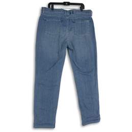 NWT Womens Blue Medium Wash Stretch Pockets Denim Straight Leg Jeans Size 16 alternative image