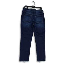 KUT From The Kloth Womens Blue Denim Medium Wash Raw Hem Skinny Jeans Size 12 alternative image