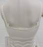 Valentino White Knit Scalloped Lace Spaghetti Strap Sheath Dress Sz S W/COA image number 6