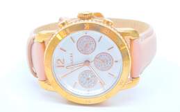 Coach Designer Rose Gold Tone Pink Leather Band Women's Chronograph Watch 53.2g alternative image