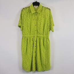 Michael Kors Women Lime Lace Dress L