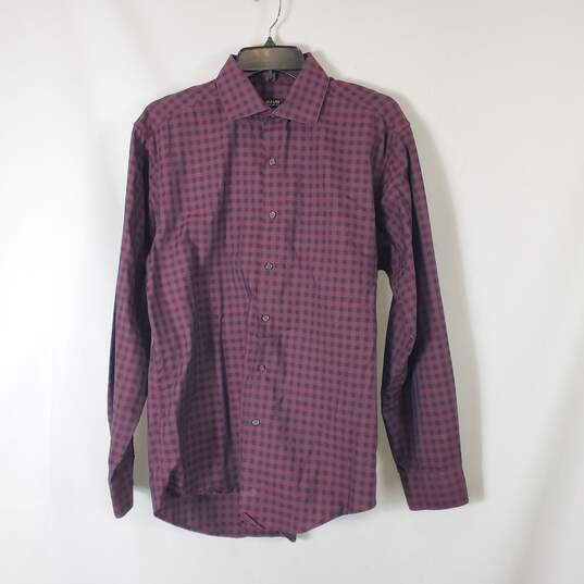 Alfani Men Multicolor Plaid Button Up Shirt Sz L image number 1