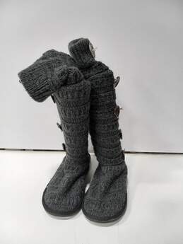 Muk Luks Women's Grey Woven Boots Size 10 alternative image