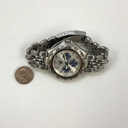 Designer Fossil Silver-Tone Stainless Steel Chronograph Analog Wristwatch