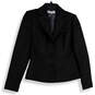 Womens Black Notch Lapel Single Breasted Three Button Blazer Size 2 image number 1