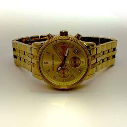 Designer Michael Kors MK-5676 Gold Tone Stainless Steel Analog Quartz Wristwatch