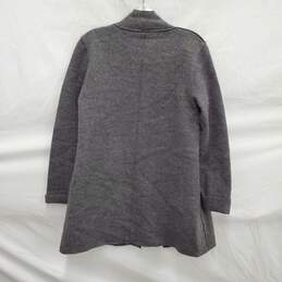 Eileen Fisher WM's 100% Wool Gray Droop Open Cardigan Sweater Size XXS alternative image