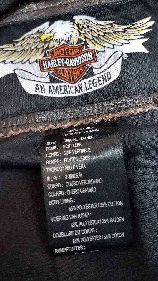 Harley Davidson Roadway Worn Leather Jacket - Large image number 3