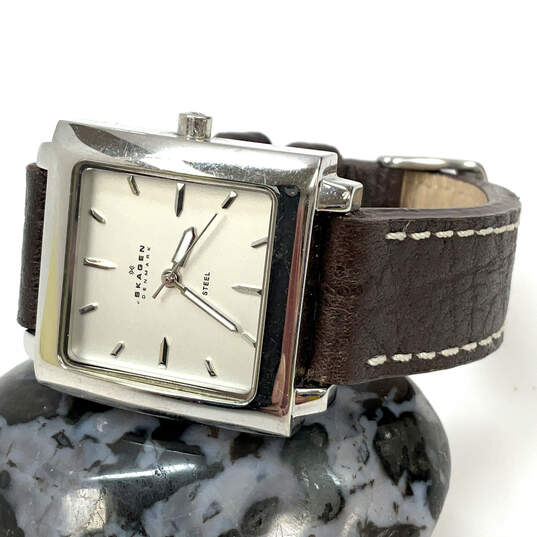 Designer Skagen 251SSLW Silver-Tone Stainless Steel Analog Wristwatch image number 1