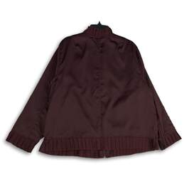 NWT Lane Bryant Womens Purple Ruffle Hem Long Sleeve Full-Zip Jacket Size 18/20 alternative image