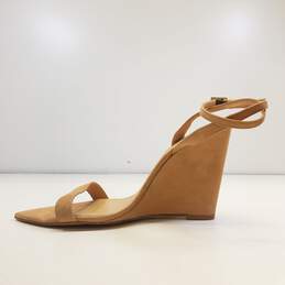 Schutz Raquel Nude Leather Wedge Sandal Heels Size 9.5 B alternative image