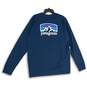 NWT Mens Blue Graphic Print Crew Neck Long Sleeve Pullover T-Shirt Size L image number 2