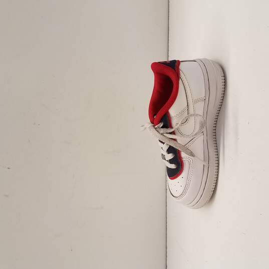 Nike Force 1 White Red Blue Trainers  9C image number 2