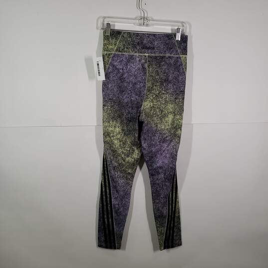 NWT Womens Flecked Pattern Elastic Waist Training Pull On Ankle Leggings Size M image number 1