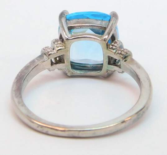 925 Sterling Silver White Sapphire, Blue Topaz & Diamond Accent Jewelry image number 4