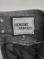 Genuine Leather Black Motorcycle Riding Chaps Size M image number 2