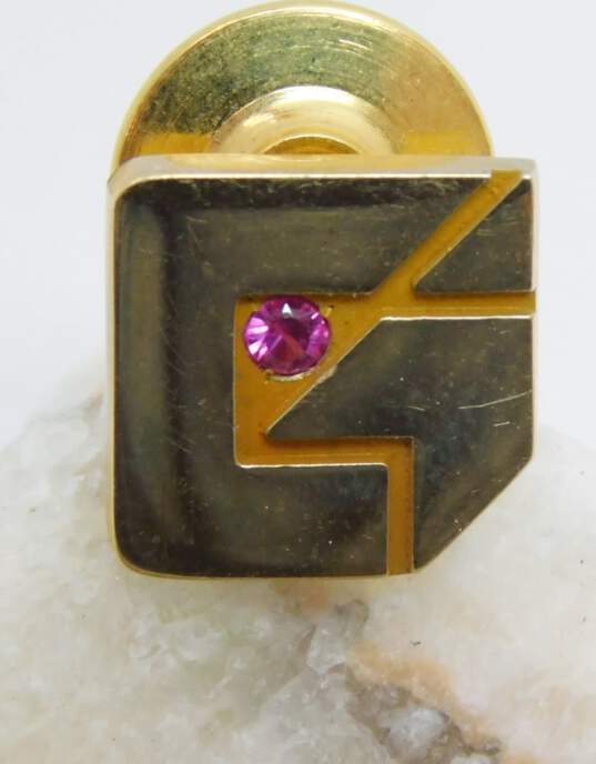 10K Gold Ruby Accent Service Pin 2.0g image number 1