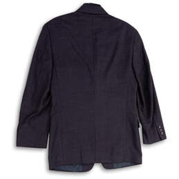 Mens Blue Notch Lapel Long Sleeve Flap Pocket Three Button Blazer Size 36R alternative image