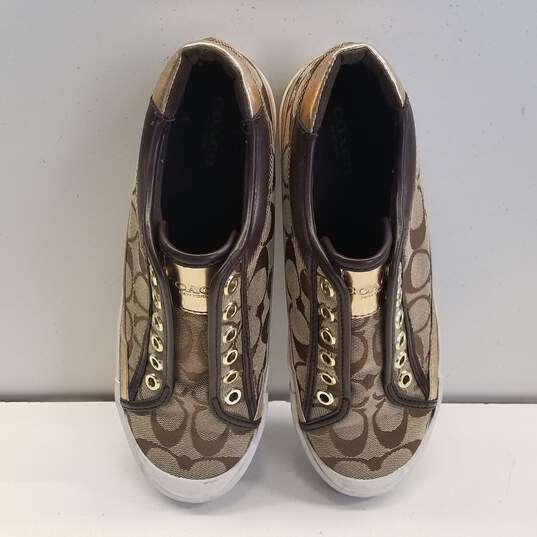 COACH Felix Signature Print Canvas Slip On Sneakers Women's Size 6.5 B image number 6