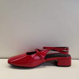 Torrid Red PVC Ankle Strap Sandal Shoes Wide Women's Size 8.5 WW alternative image