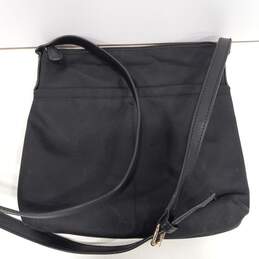 Womens Black Gold Tone Zip Outer And Inner Pocket Crossbody Bag alternative image