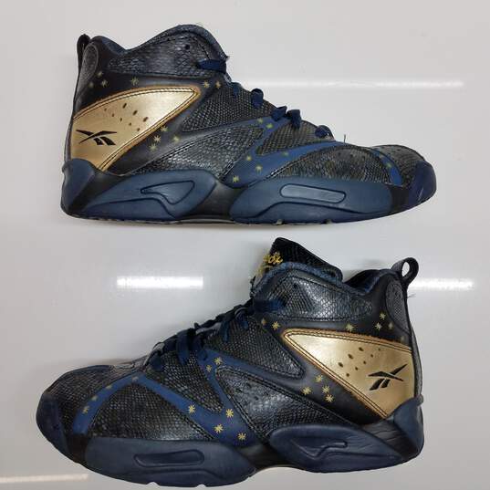Men's Reebok Kamikaze 1 Mid 'All Star 2014' Nvy/Blk/Gld Basketball Shoes Size 10.5 image number 2