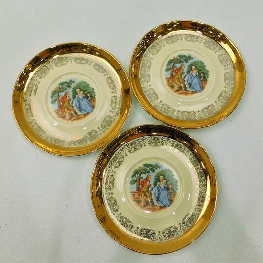 Vintage Sabin Crest-O-Gold Warranted 22k Gold Teacup & Saucer Mixed Lot image number 6