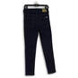 Womens Dark Blue Denim 5 Pockets Design Mid-Rise Skinny Jeans Size 8P image number 2