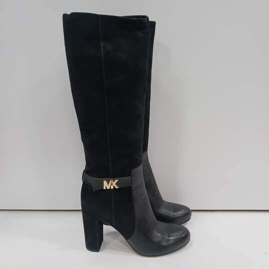 Michael Kors Women's SG17F Black Suede/Leather Boots Size 9M image number 3