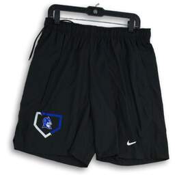 Nike Mens Black Duke Blue Devils NCAA Drawstring Basketball Shorts Size Large