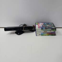 Bundle of 6 Assorted Kinect Xbox 360 Game w/ Kinect Camera