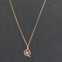 14k Gold Diamond Four Leaf Clover Pendant Necklace 1.5g image number 2