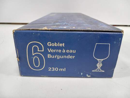 Claudia Set of 6 Czech Glass Goblets In Box image number 2
