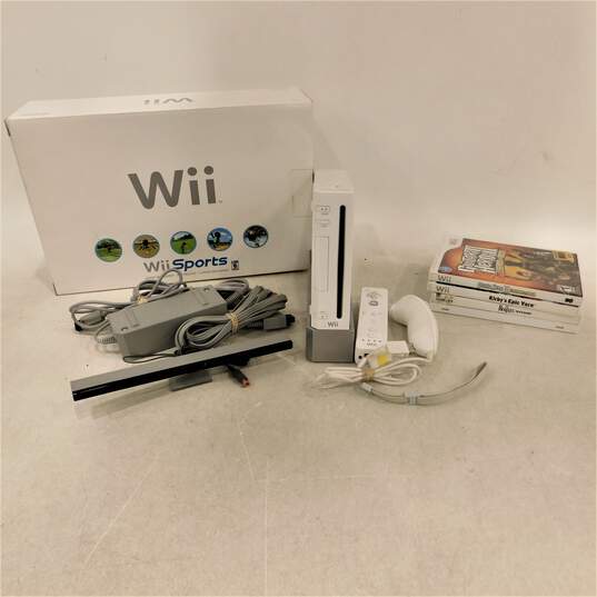 Nintendo Wii in original box w/4 Games and the Beetles Rock band image number 1