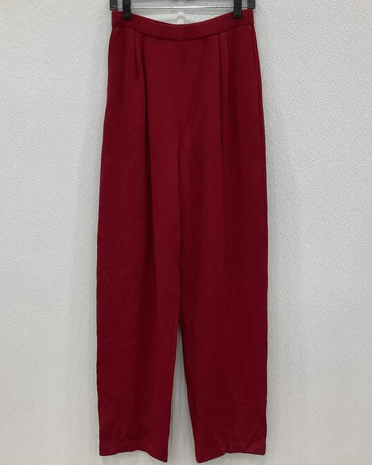 St. John Women's Red Knit Pants image number 2