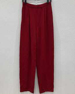 St. John Women's Red Knit Pants alternative image
