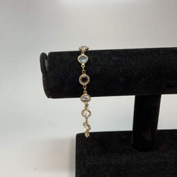 Designer Swarovski Gold-Tone Sparking Crystal Clear Chain Bracelet