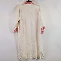 Paparazzi Women White Embroidered Floral Duster S/M NWT alternative image