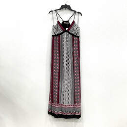 NWT Womens Multicolor Julian Border Sleeveless V-Neck Maxi Dress Size M