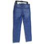 NWT Womens Blue Denim Distressed 5-Pocket Design Straight Leg Jeans Size 10 image number 2