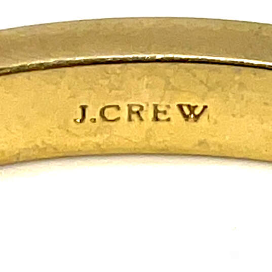 Designer J. Crew Gold-Tone Black Enamel Spike Hinged Bangle Bracelet image number 4