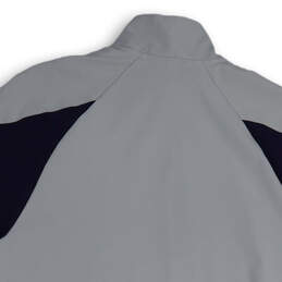 Mens Gray Blue Collared Short Sleeve Quarter Zip Activewear T-Shirt Size M alternative image