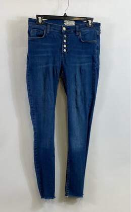 Free People Women's Blue Jeans - Size SM
