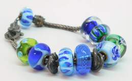 Troll Beads 925 Murano Glass & Animal Charm Bead Bracelet 40.6g alternative image
