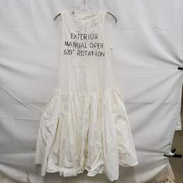Rundholz Dip WM's Milk Crisp Nasa Cotton Sleeveless Ivory White Maxi Dress Size SM alternative image