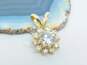 14K White Gold 0.50 CTTW Diamond Flower Pendant 0.6g image number 3