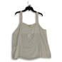 NWT Womens White Sleeveless Wide Strap Pullover Camisole Top Size 2X image number 1